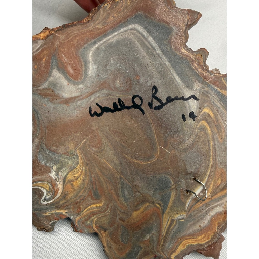 Handmade‎ Unique Wall Plaque Oak Leaf Face Sculpture Pagan Celtic Nature Decor - Picture 8 of 9
